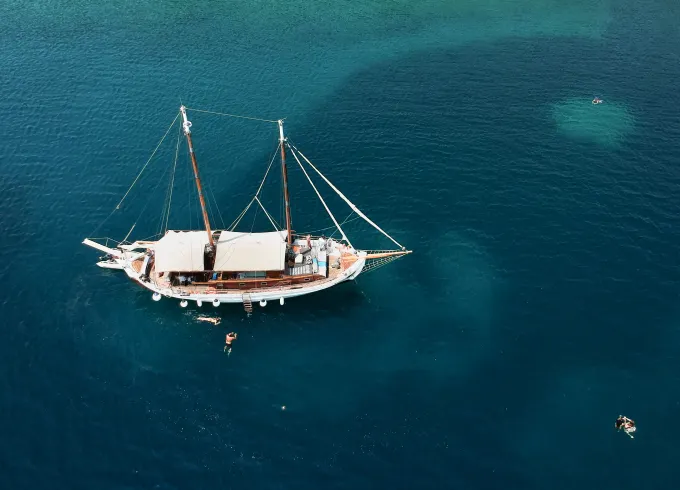 Sailing Schooner in Skiathos