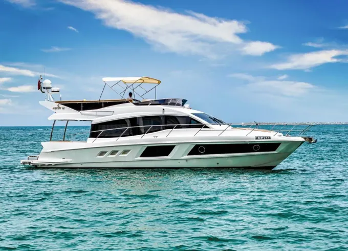 Premium 50ft Yacht with Spacious Sundeck - Dubai Marina Luxury