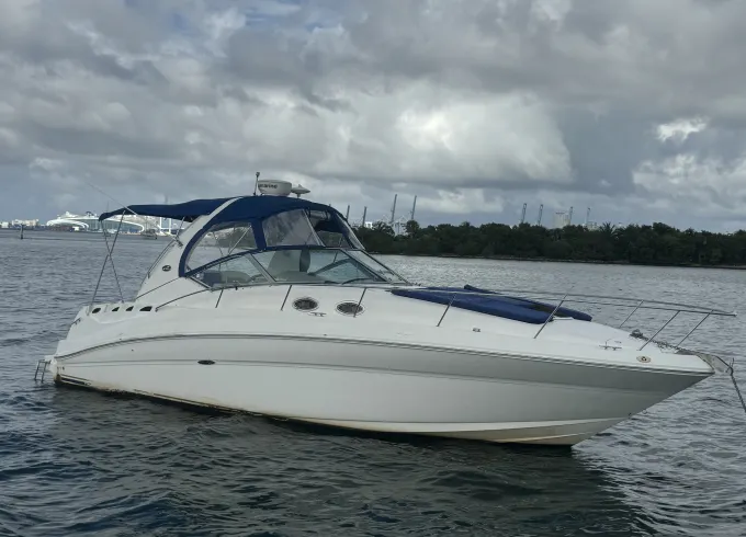 Cruise Miami in absolute style aboard a breathtaking 35ft Sundancer yacht!