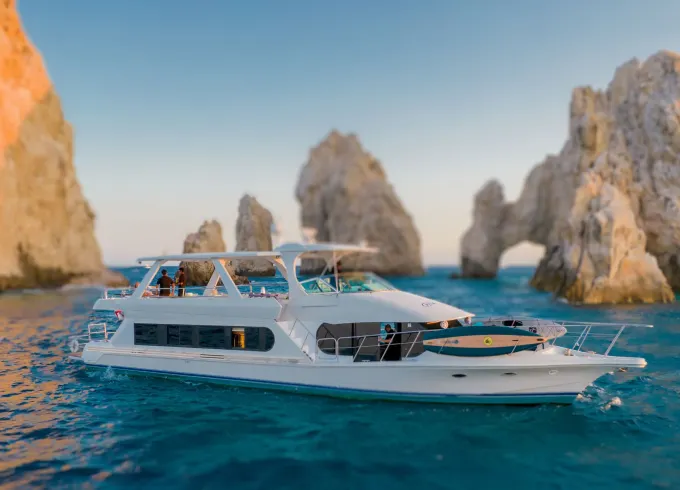 All-Inclusive, Luxury 75 ft Mega Yacht in Cabo for up to 50 Guests