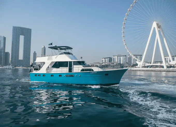 Vogue Luxury Yacht Rental – 2024 Refit Hatteras 64ft (22PAX)