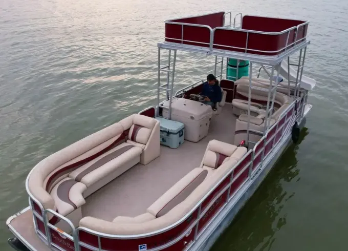 15 Person Waterslide Double Decker Pontoon in Lewisville, Texas (Free Lily Pad!)