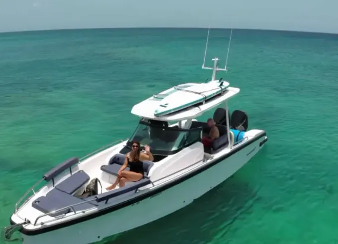 2 hours Caribbean Sunset Cruise Aboard 28ft Axopar T-Top Motor Yacht