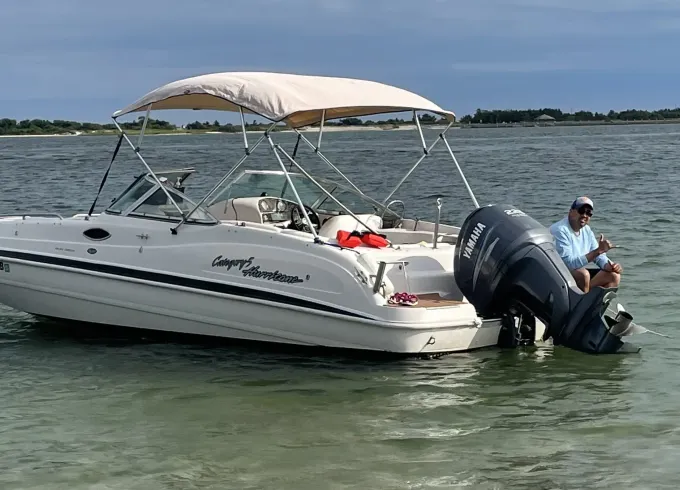 HURRICANE DECK BOAT 24ft for Charter in Freeport