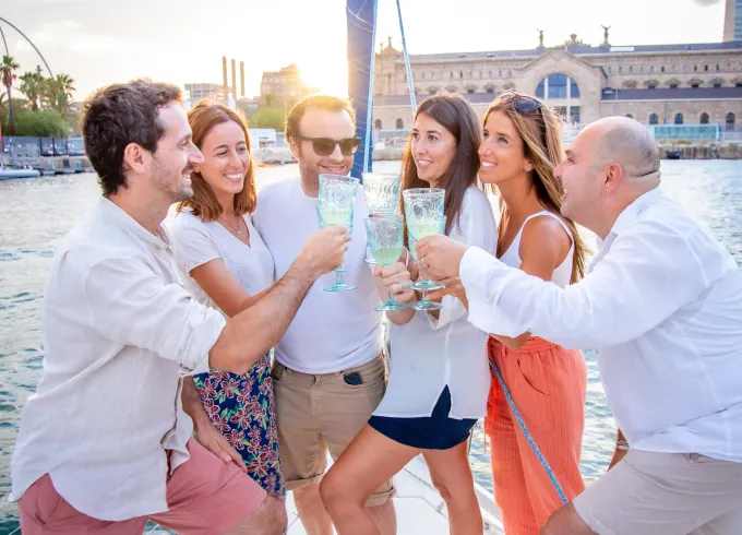 Local Tapas and sailing adventure in Barcelona with Cyclades 43 Sailboat