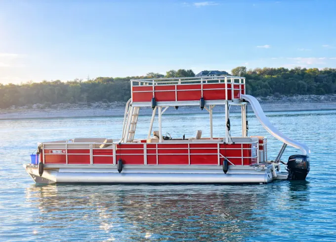 Lake Travis Double Deck Pontoon with Waterslide | Captain Included • 15 Guests