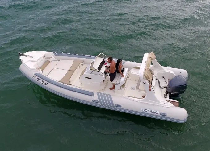Rent the Largest Lomac 790 IN Inflatable Boat in Roses