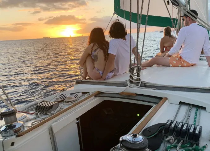 Private Sunset Sail on Luxury Yacht, see whales, dolphins, and turtles!