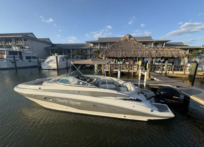 Hospitality at sea with Crownline 252 EX Deck Boat In Stone Harbor
