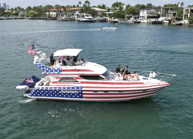 Viking Princess 50’ Luxury Yacht Charter Miami | Party, Sandbar & Sunset