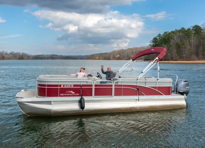 Bennington Tritoon 24' Yamaha 150hp Best Boat For Lake Hartwell