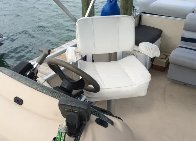 Summer Fun. 20ft Sweetwater Pontoons and sun