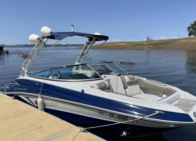 Cruising on Crownline E235 surf boat on the Lake or on Sacramento River