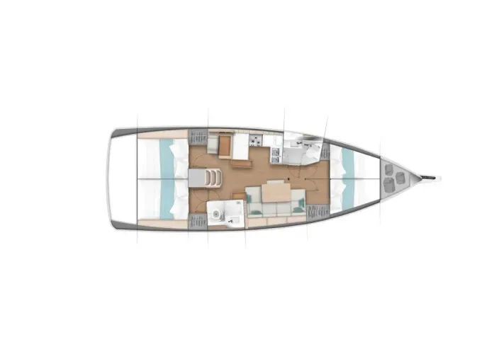 Charter the 44ft "Sail Dance" Sun Odyssey 440 Sailing Yacht in Nettuno