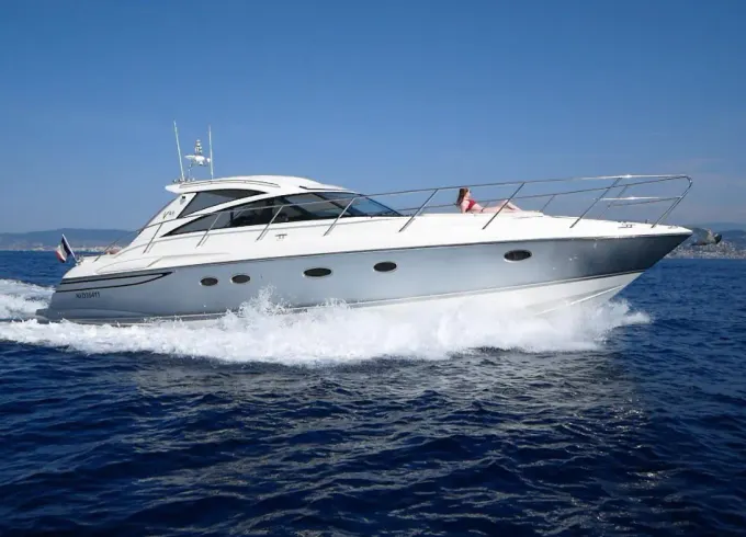 Princess V48 Sport Yacht boarding in Antibes, Cannes, St Tropez or Monaco