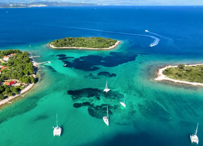 Blue Lagoon & Trogir Private Half-day Speedboat Tour from Split