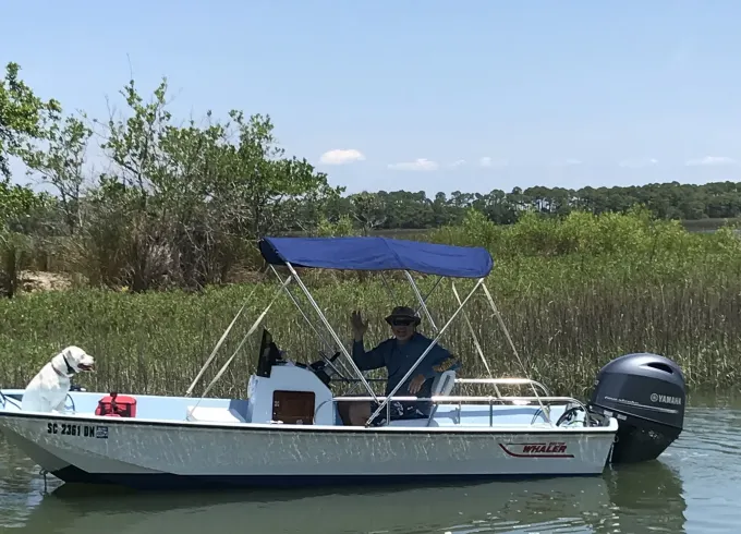 17' Classic Boston Whaler Charter in Folly Beach, South Carolina