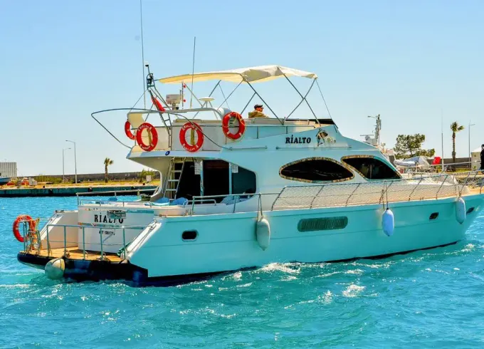 Exclusive 12 Person Motor Yacht Charter on Kundu in Antalya, Turkey!