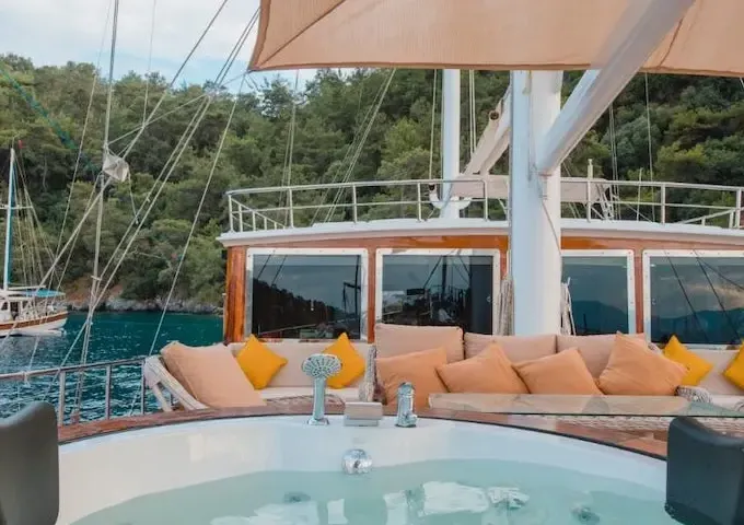Charter the Luxury Gulet with Jacuzzi On Board in GOCEK BAYS.
