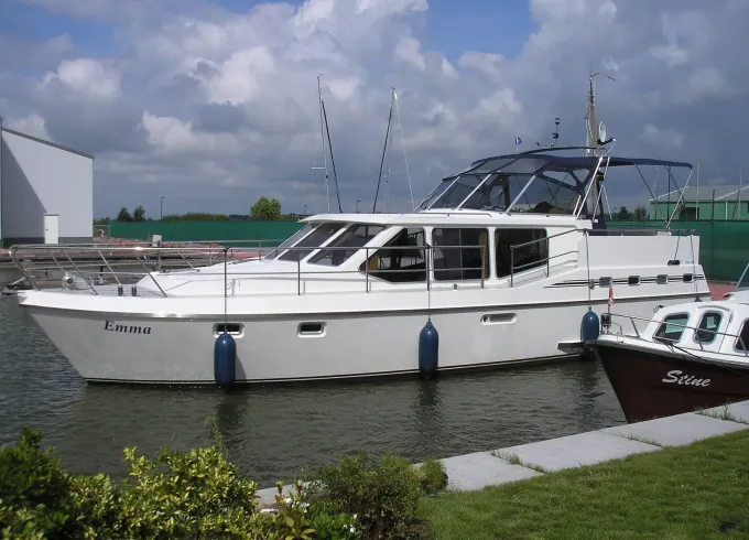 Explore the waters of Friesland, Netherlands on a 46ft Motor Yacht from Hibo