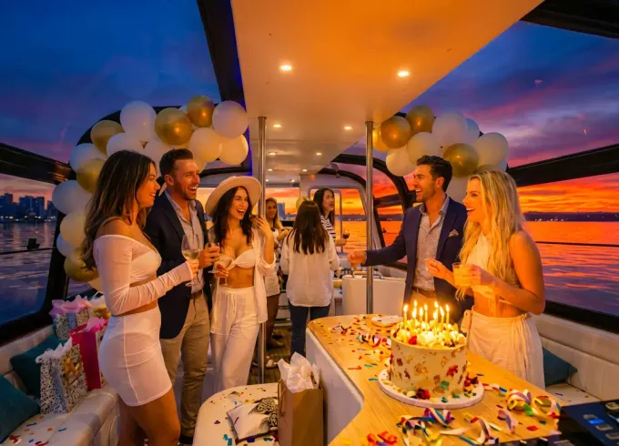 Lisbon Birthday Party Sunset Cruise – Luxury Boat, Cake & Open Bar