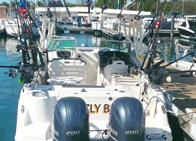 Fully Rigged Fishing Boat on Lake Michigan!