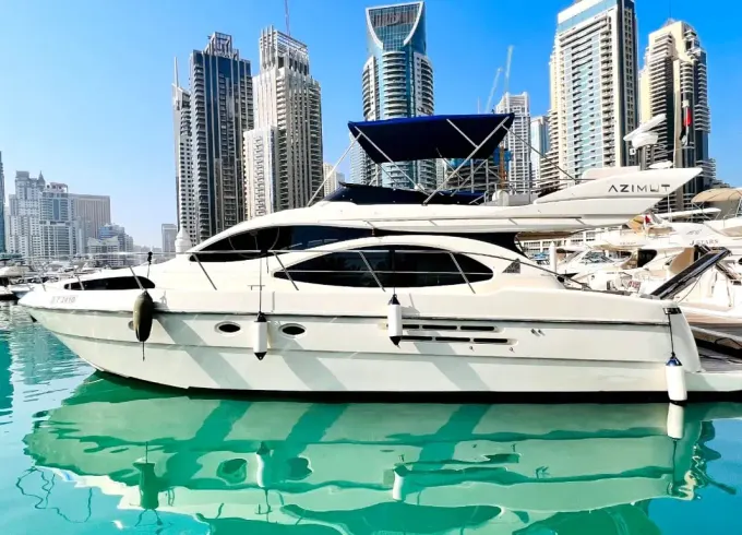 Charter Luxury 50ft Azimut Italian in Dubai Marina for 15 guest
