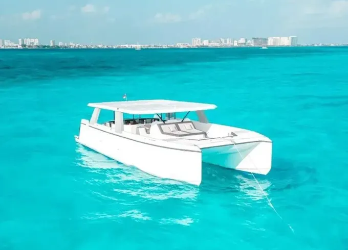 Prestige 50ft Private Catamaran Charter in Cancun for up to 50 Guests