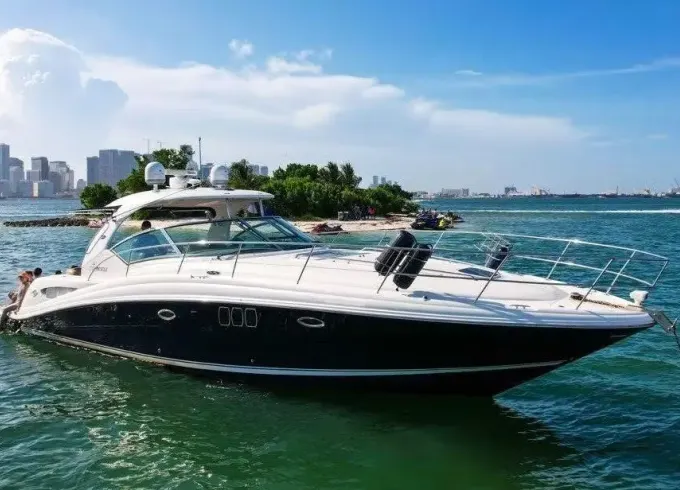 Enjoy Our Custom Pink Sea Ray Sundancer Motor Yacht!