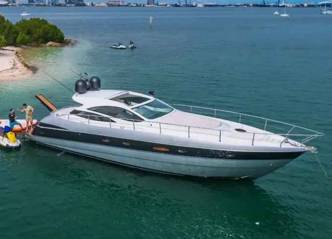 Enjoy Miami aboard the Georgeous Pershing 50’ Velocity Motor Yacht