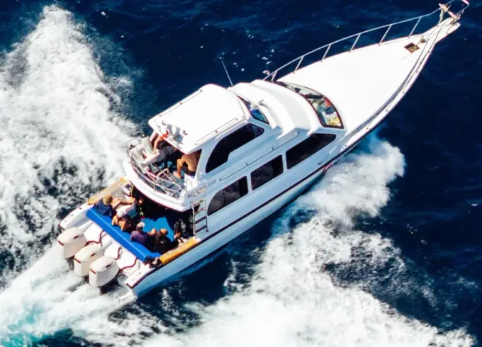 Snorkeling with Manta Rays in Bali. Starting price for the boat charter.