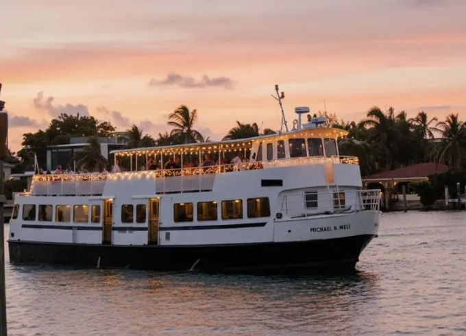 75ft Ferry Style Boat can take up to 145 Passengers with Maximalism Interior