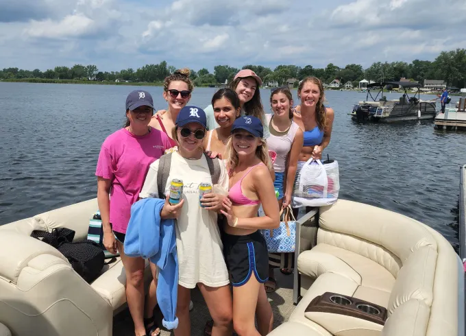 Luxury Bennington 2550 RCB Tritoon Adventure on Lake St Clair