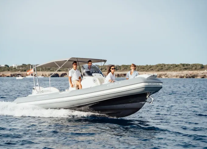 Explore Ibiza Waters on (2021) Joker Boat Clubman 24 RIB for 7 Guests
