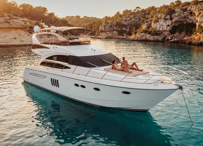 Luxury Princess 62 Flybridge in Mallorca – Perfect Day Charter