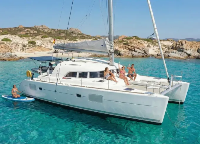 Sardinia: Lagoon 380 S2 Catamaran from La Caletta – Exclusive Owner Version
