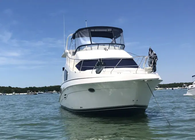 Beach, Dolphins, Lunch, and Sunsets on the 39ft Silverton Yacht