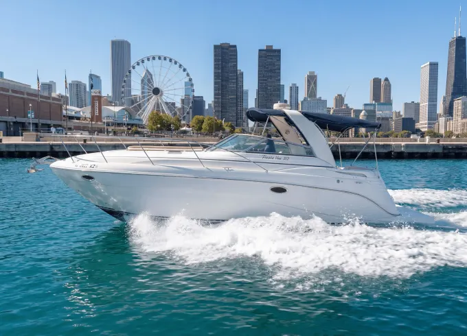Explore the Famous Chicago Playpen! 34' Rinker Fiesta Vee Motor Yacht- 12 Guests