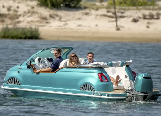 16' 2024 Fiat 500 Water Taxi/Tubing Car Boat Rental in Sag Harbor, New York