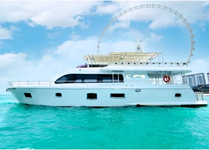 SUPER YACHT 85FT WITH JACUZZI NEW & LUXURY UPTO 70 GUEST DUBAI MARINA