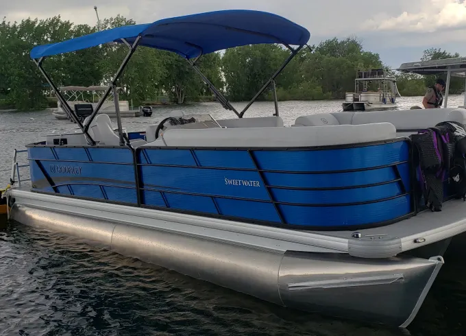 2021 Sweetwater Godfrey Tri-toon with 200 HP in Fort Collins