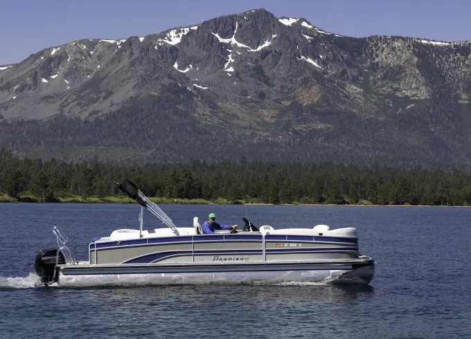 Silver Class Premier 27' Crest Pontoon on Lake Tahoe!