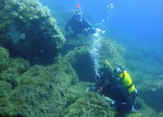 Try Boat coves in the south of Menorca with snorkeling in 2 coves