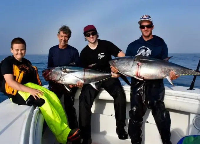 Striped Bass and Bluefin Tuna Fishing Charter in Truro, Massachusetts (33' Boat)