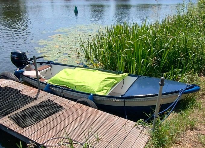 stalen vlet buitenboordmotor - vecht