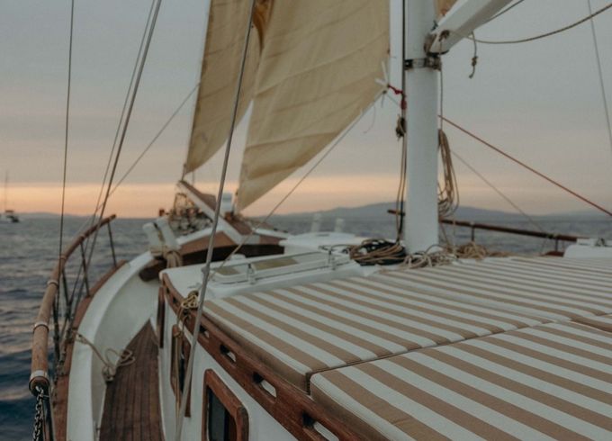 traditional trechandiri wooden sailboat