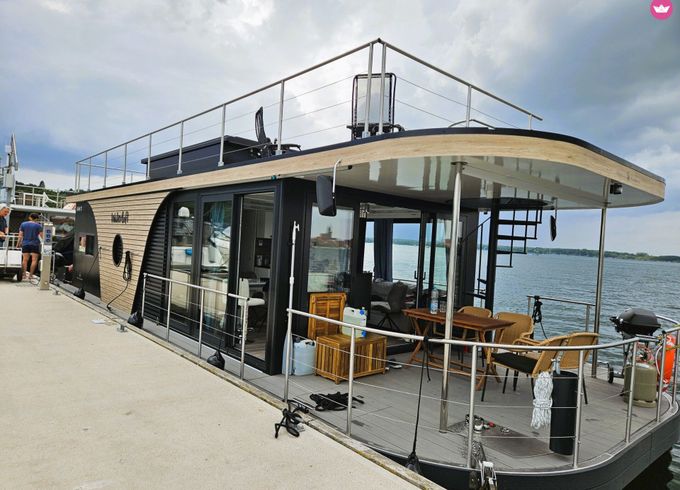 nautilus hausboote vagabund 43 mit kamin - führerscheinpflichtig