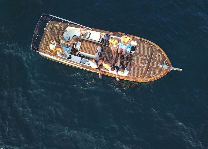 traditional wooden boat riva