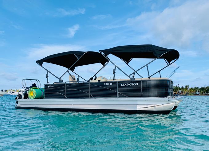 Rent Our Brand New Pontoon To Explore Sunny Miami!