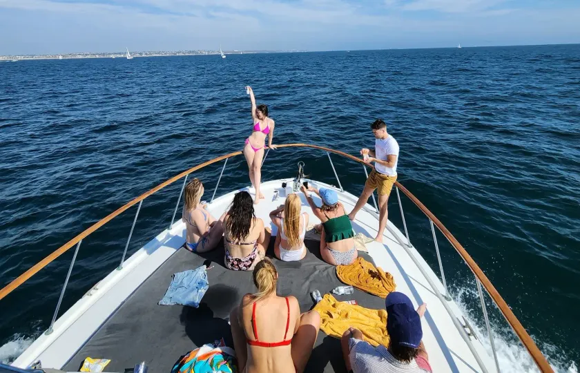 Huge Bow Cushion! Bar Deck, Stabilizers - 50ft Motor Yacht in Marina del Rey